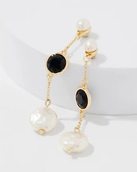 Black + White Linear Earrings