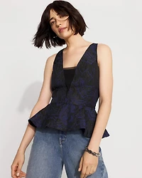 Jacquard Peplum Bustier