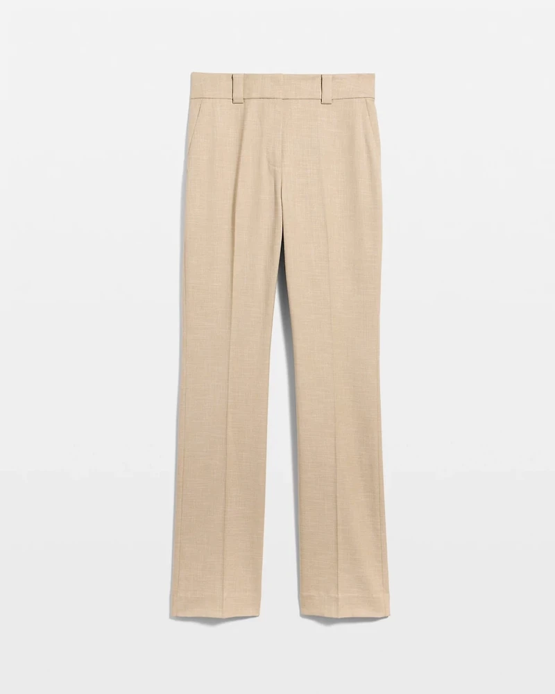 Petite Crosshatch High-Rise Blake Bootcut Pant