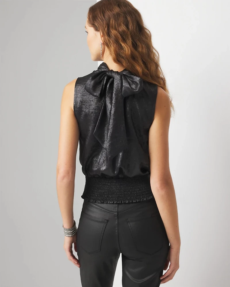 Metallic Banded Bottom Top