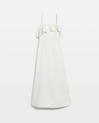 Linen-Blend Strapless Maxi Dress