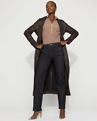 Rib Knit Half-Zip Mock Neck Sweater