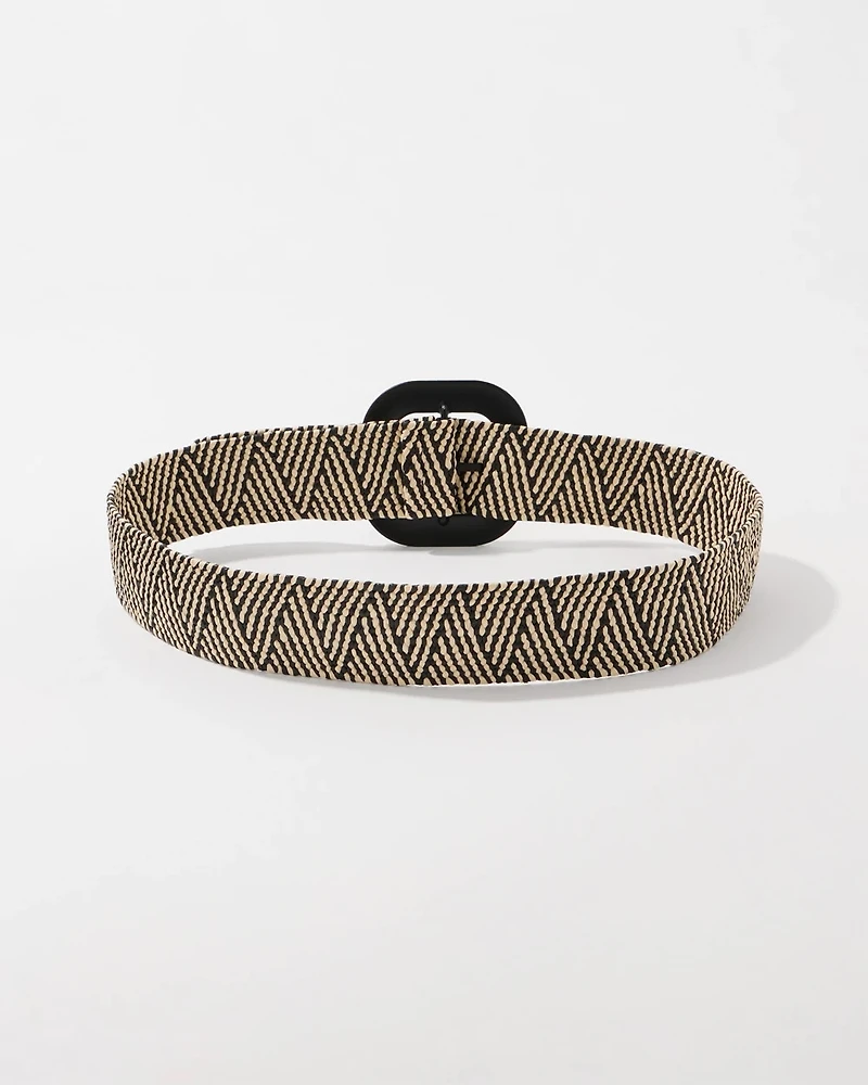 Raffia Stretch Belt