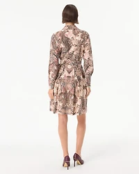 Petite Belted Button Front Shirt Dress