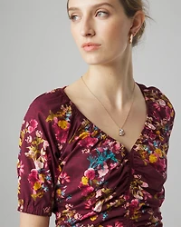 Ruched Front Poplin Top