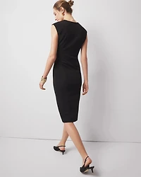 Petite Twist Detail Sheath Dress