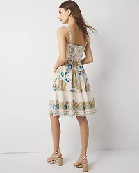 Petite Fit + Flare Mini Sundress