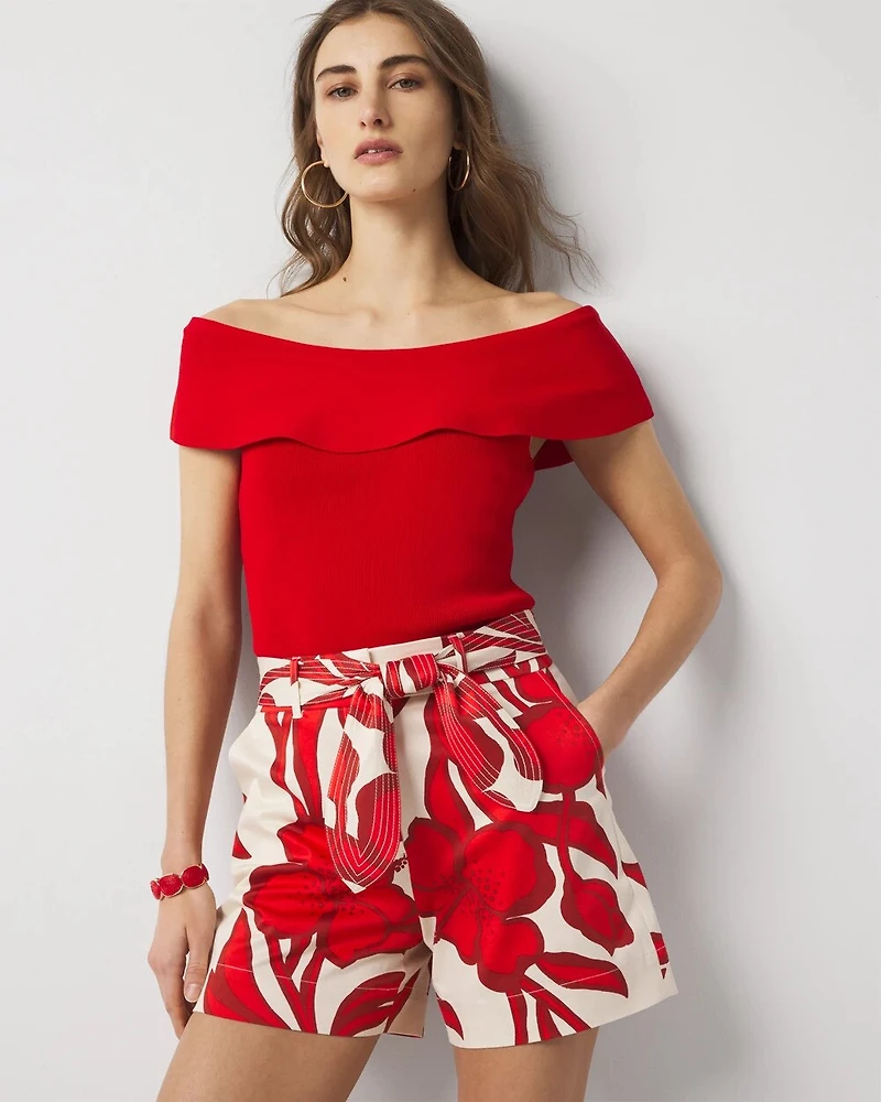 WHBM FORME™ Sculpt Stretch Off-the-Shoulder Sweater