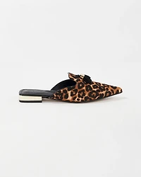 Leopard Tassel Mule