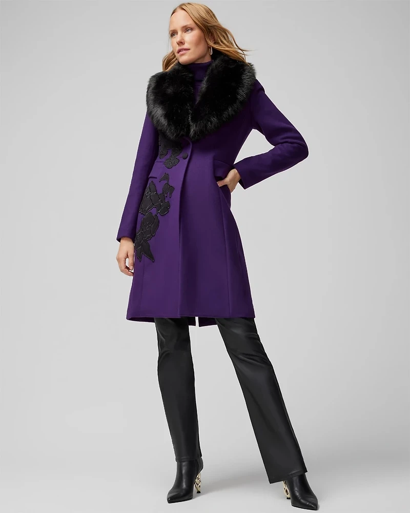 Floral Applique Coat