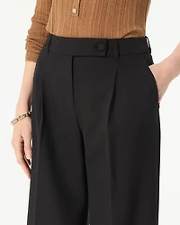 Crepe Pleated Wide Leg Pant