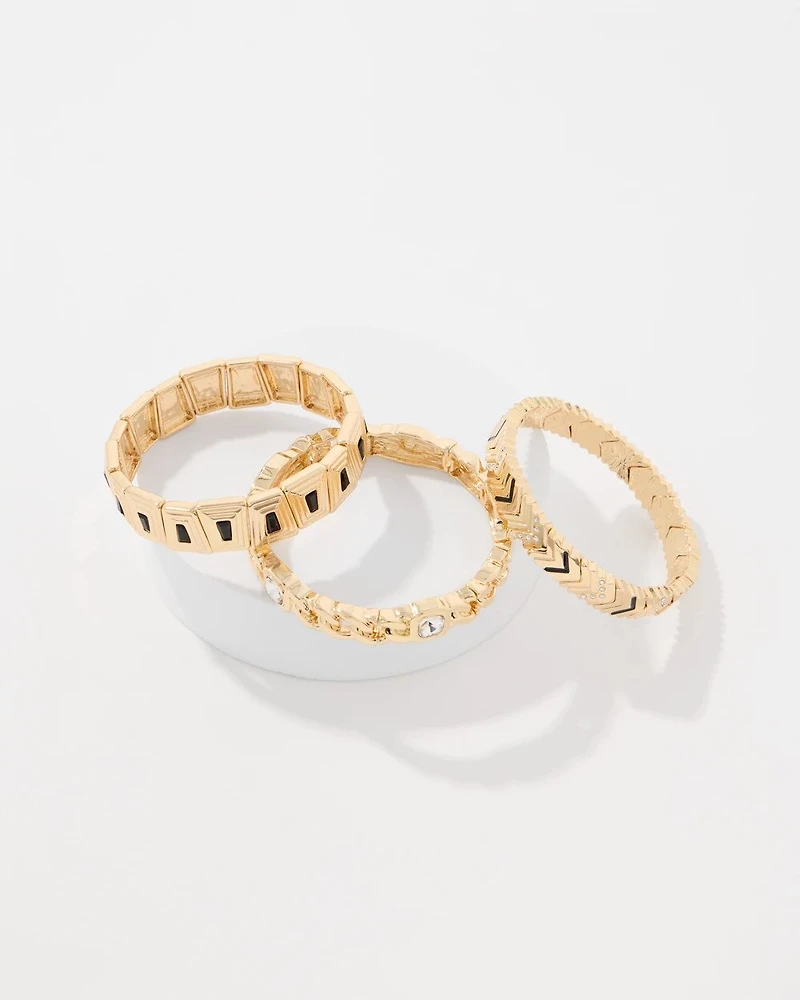 Set of Three Stretch Bracelets