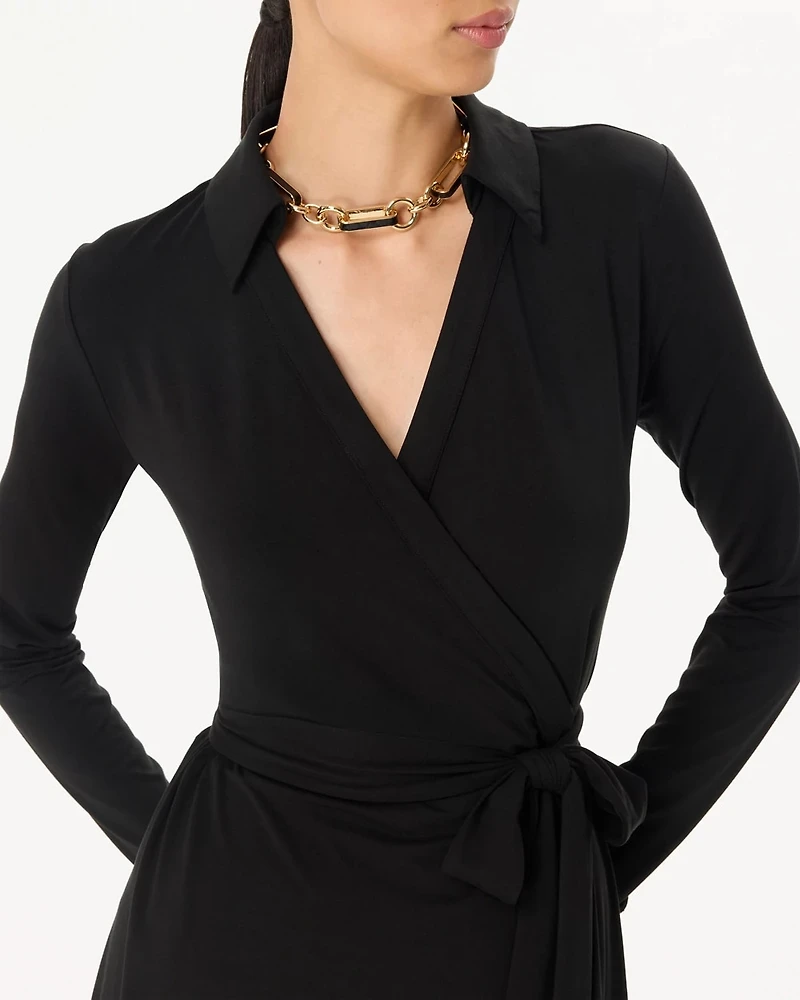 Collared Wrap Dress