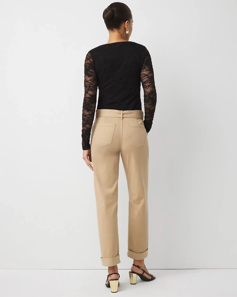 Petite Pret High Rise Straight Ankle Pant