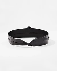 Leather Croc Obi Belt