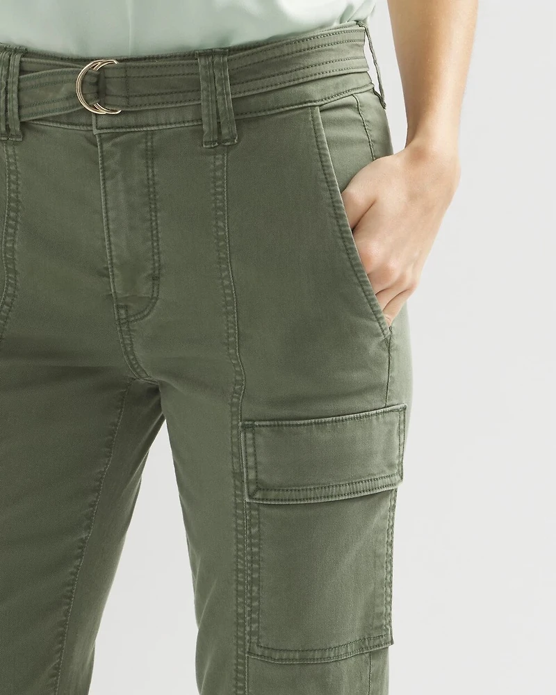 High-Rise Cargo Bootcut Jeans