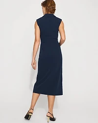 Petite Blazer Faux Wrap Midi Dress