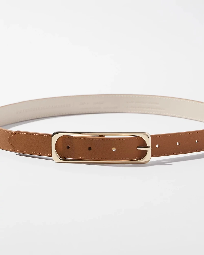 Elongated Buckle Pant Belt