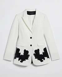 Petite Fashion Blazer With Lace