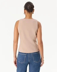 Petite Luxe Stretch Scoop Neck Vest