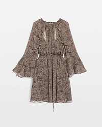 Leopard Ruffle Mini Dress