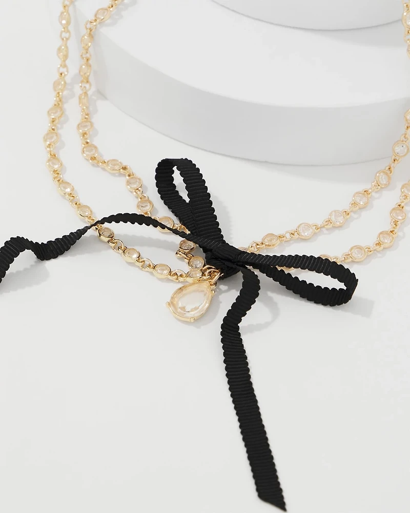 Bow Multistrand Necklace