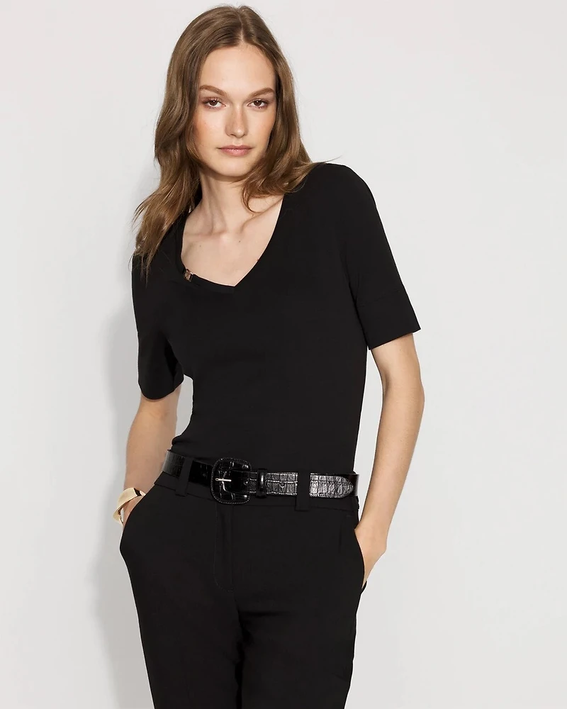 Elbow Sleeve Charm Tee