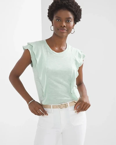 Ruffle Sleeve Tee