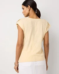 V-Neck Tee with Epaulets