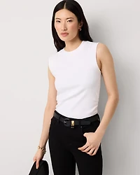 WHBM FORME™ Ribbed Stretch Ruched Side Tank