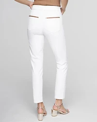 High-Rise Coated Slim Crop Jeans