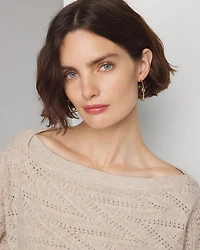 Novelty Stitch Asymmetrical Pullover Sweater