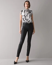 Genuine Leather Slim Ankle Pants