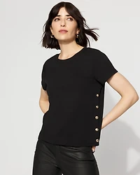 Side Button Tee