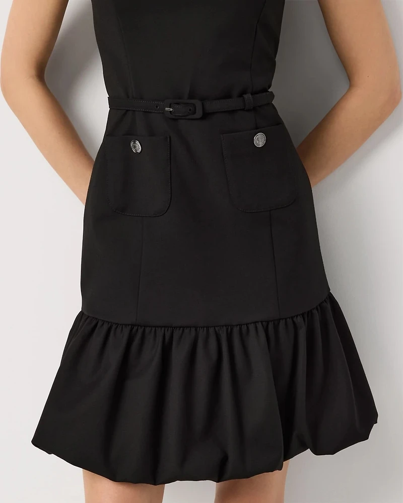 Bubble Hem Mini Dress