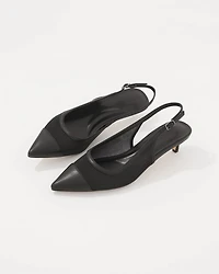 Mesh Kitten Heel Pump