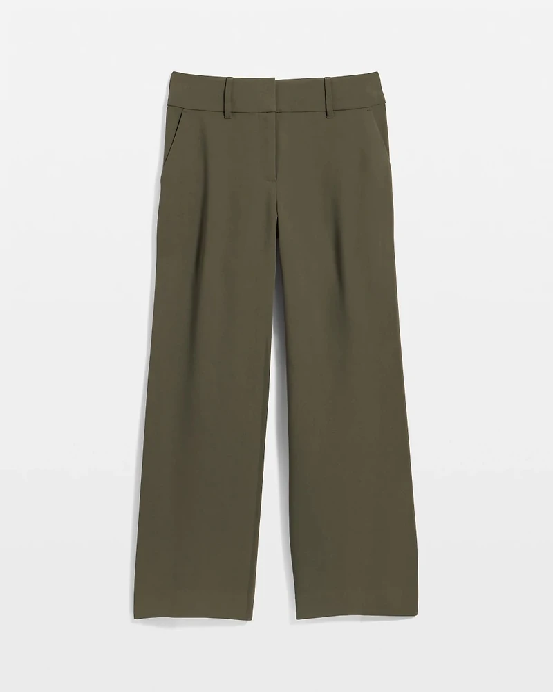 High Rise Wide Leg Cropped Pant