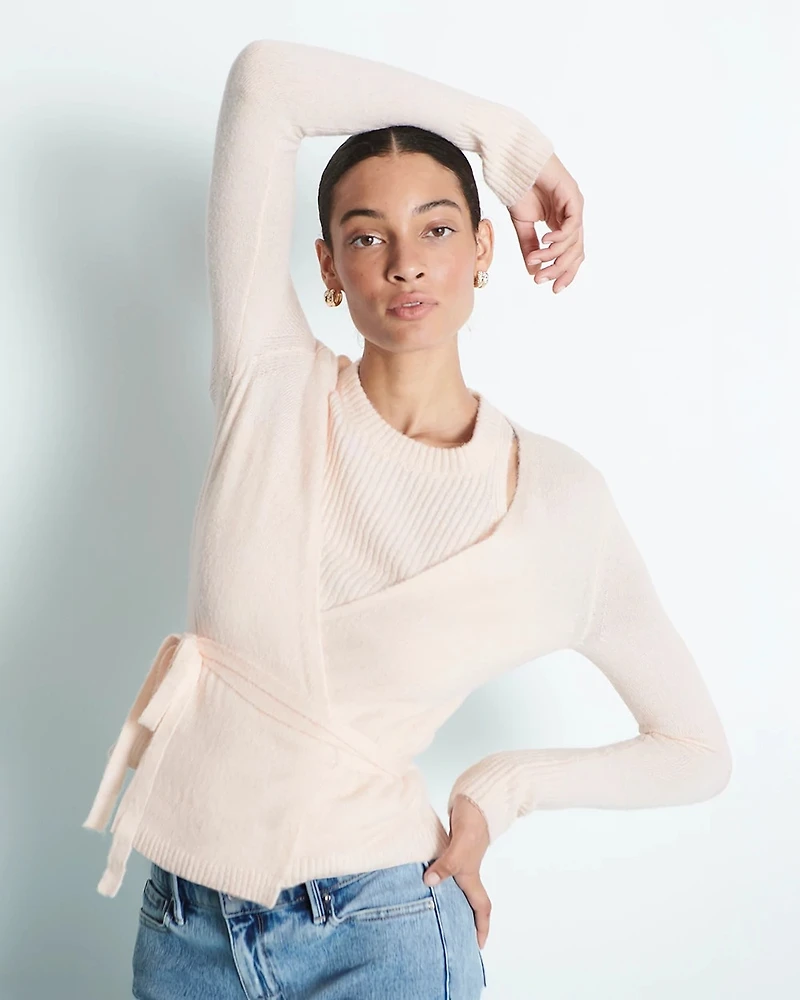 Tank + Tie-Waist Cardigan Set