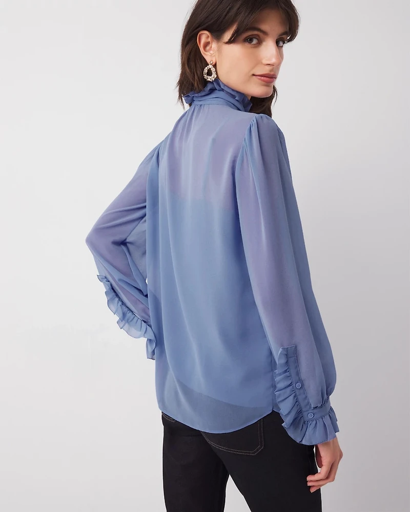 Chiffon Ruffle Blouse