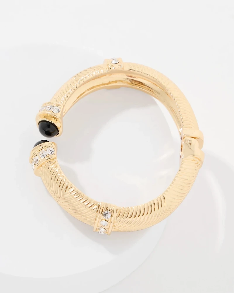 Black Cap Hinge Bracelet