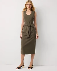 Petite Sleeveless Belted Sheath Dress