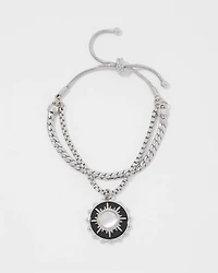 Silver Onyx Charm Bracelet