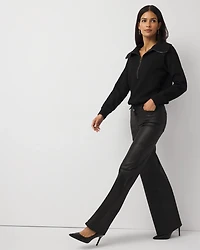 Funnel Neck Cable Knit Pullover