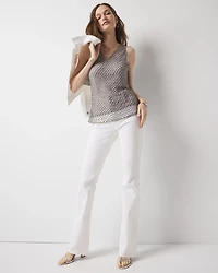 Beaded V-Neck Tank Top