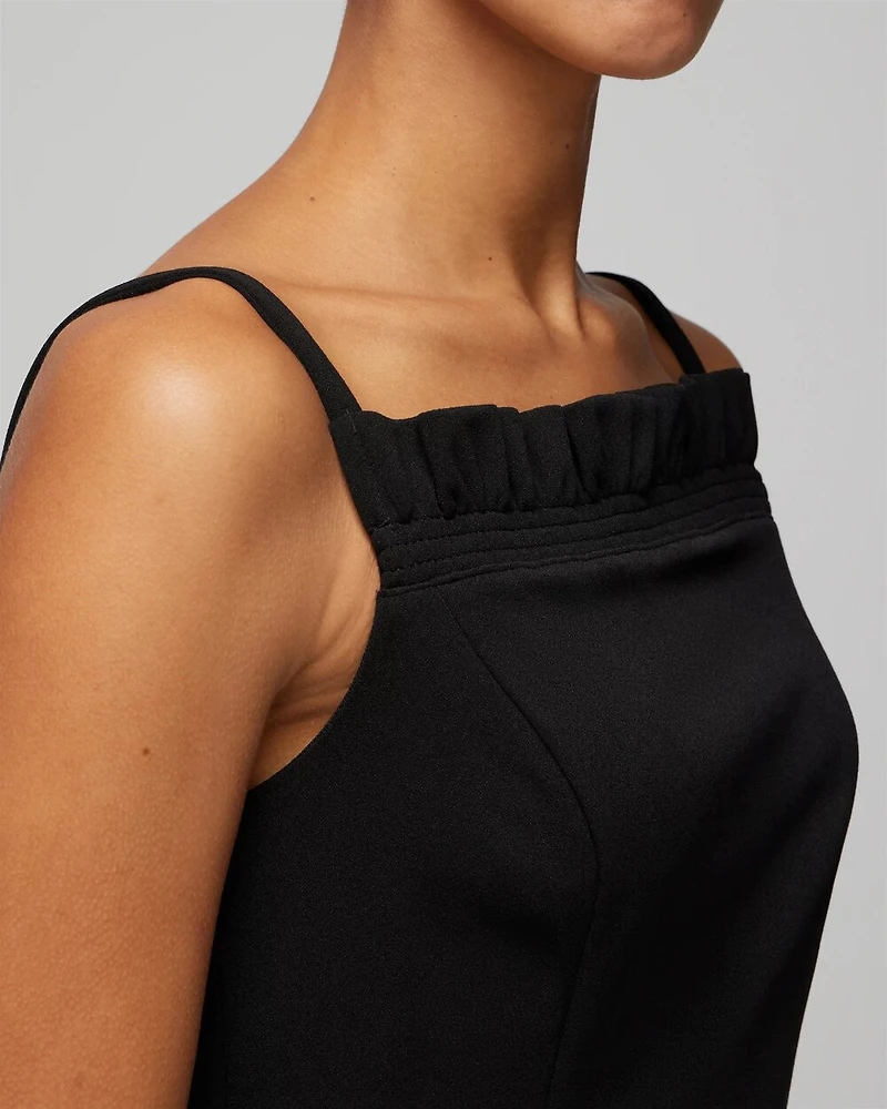 Ruffle-Neck Sheath Dress