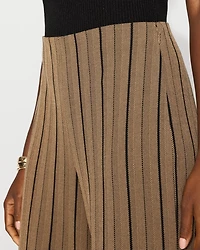 High-Rise Striped Jacquard Wide-Leg Pant
