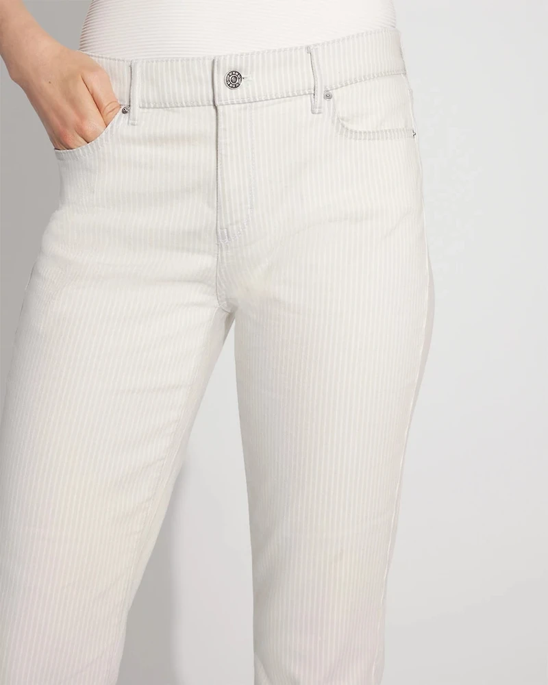 Mid-Rise Striped Girlfriend Jean