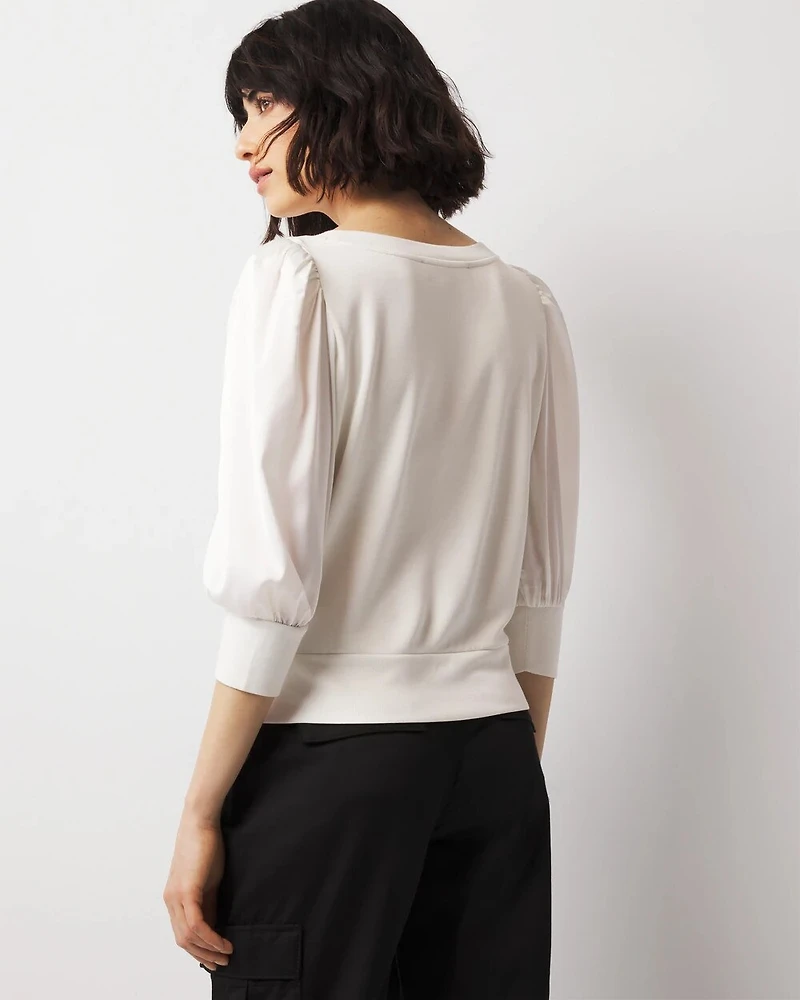 Blouson Crewneck Top