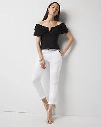 Mid-Rise Pret-A-Pedi Straight Cropped Pants