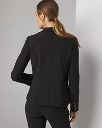 Single-Button Stretch Scuba Blazer